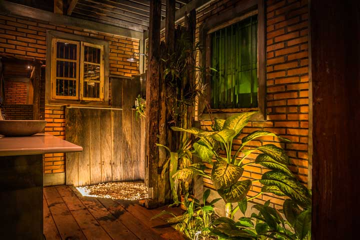 Bathroom in night light